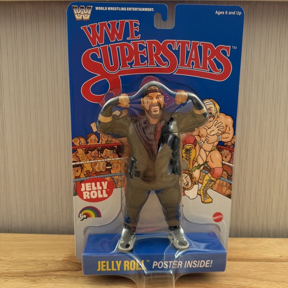 WWE Superstars LJN Jelly Roll Blue Card Retro Figure 2026 NEW