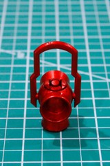 Custom Large Red Power Battery for 6in. figure 1:12 metallic lantern