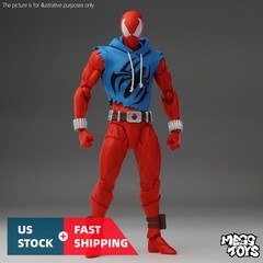 Mess Toys Spider-Man Scarlet Hero Blue Cloth Battle Suit Action Figure US STOCK