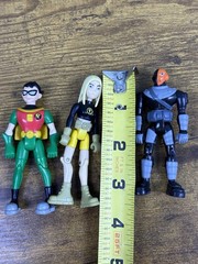 2003 Bandai DC Teen Titans Go Robin Terra Slade Action Figure Lot Loose 3.5”