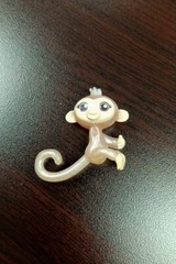 WowWee Fingerling Mini From Blind Bag Clear Pink Plastic Monkey Used Fast Ship