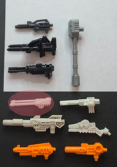 Transformers and other Toy Weapons Part Accessories Lot 10 Pieces Total