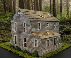 MICHAEL MYERS HOUSE MODEL~HALLOWEEN MOVIE HOUSE DIORAMA~STRODE~HO SCALE BUILT