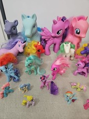 My Little Ponies & Reg Ponies Toys Figures Multicolor Lot Various Sizes Pony