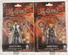Lot of 2 Yu-Gi-Oh! Action Figures Yami Yugi/ Seto Kaiba CIB W/ Exclusive Card