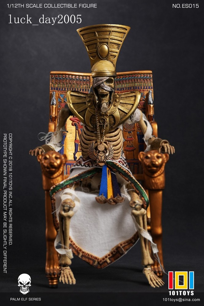 101TOYS ES015 PALM ELF Skeleton Egyptian Mummy Pharaoh with Throne 1/12 FIGURE