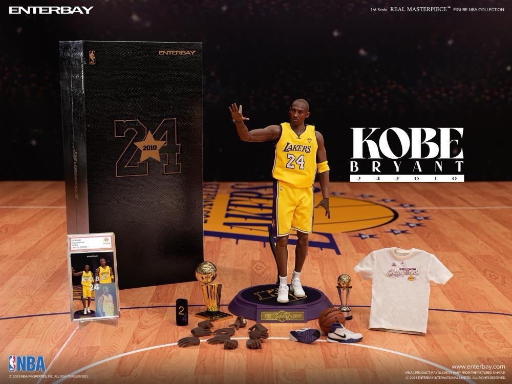 Enterbay NBA Los Angeles Lakers Kobe Bryant 2010 Champion Real Masterpiece New