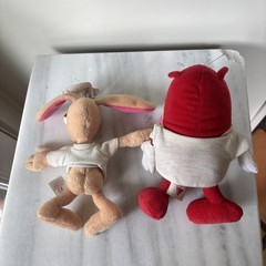 Vintage Ren and Stimpy 8″ Plush Set 1992 Dakin Nickelodeon NWT READ