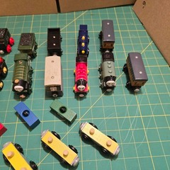 Thomas & Friends Wooden Railway Toy Train Lot – 14 Piece Mixed Vehicle Set