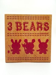 Kidrobot 3 Bears: Tea Jon Burgerman | Uncle Bucky Tado | Zulu Mong Ilovedust