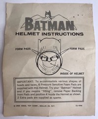 Vintage 1966 Ideal BATMAN Cape & Helmet (Cowl) Playset w/Box VERY NICE!