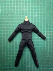 Handmade 1/12 Black Body suit for Action Figure Body Notaman (No Figure,Unbrand)