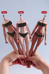 YM507 1/6 Female Body Muscle Flexible Seamless Silicone Large Breast 12″ Figure