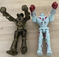 Real Steel Jakks Pacific Ambush & Six Shooter 5” Action Figures 1 Light Working
