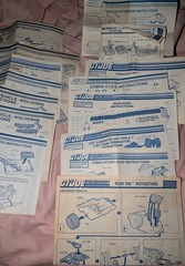 Vintage GI Joe ARAH Info Cards, Paperwork, Vehicle Blueprints.