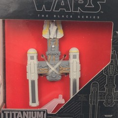 Star Wars Black Series Titanium Y-Wing Ship Vehicle 3″ Figure 08 Hasbro 2015 New