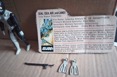GI Joe Torpedo Action Figure With File Card Weapon Flippers Hasbro 1983 VTG G.I.