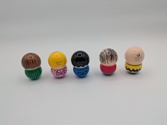 Bandai Tippies The Peanuts Snoopy Toys Spins Tips & Stays Standing Set of 10