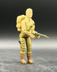 Vintage 1983 GI Joe Duke V1 Figure w/ Rifle & Backpack Broken Crotch