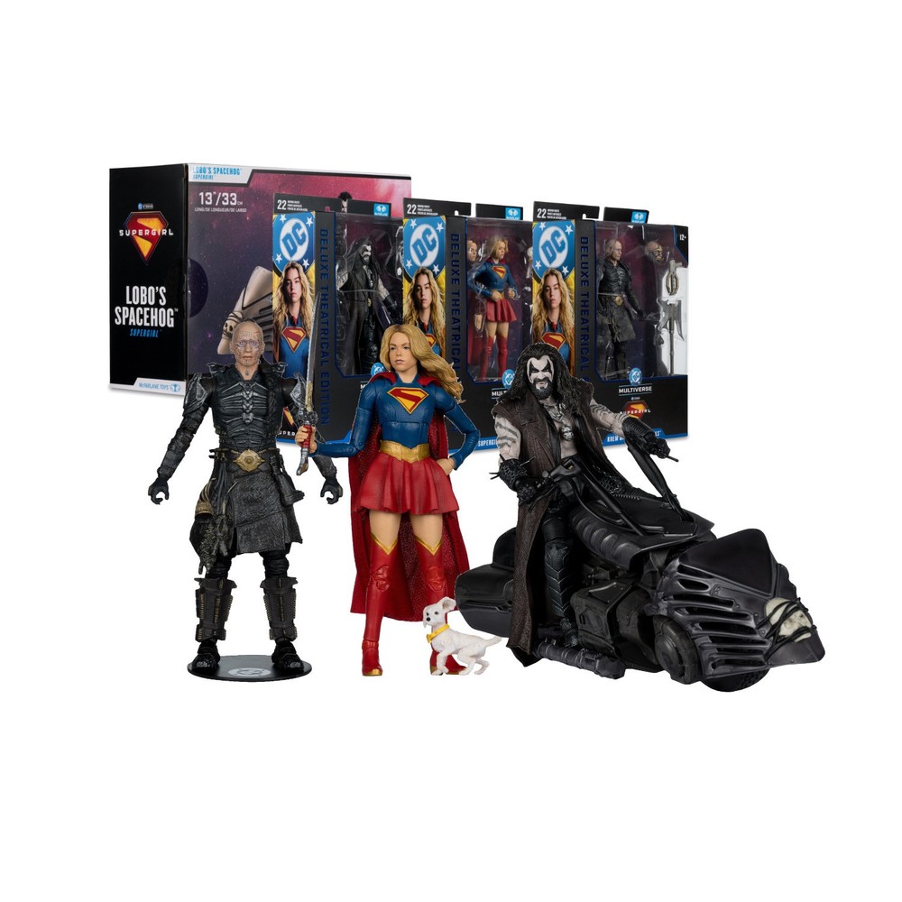 Mcfarlane DC Supergirl, Krem & Lobo with Spacehog Action Figures Bundle(4 Items)