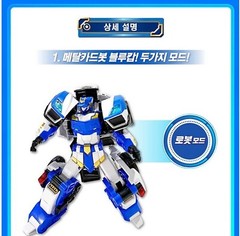 METAL CARDBOT Blue Cop Transformer Robot Police Car Action Figure Toy 2023
