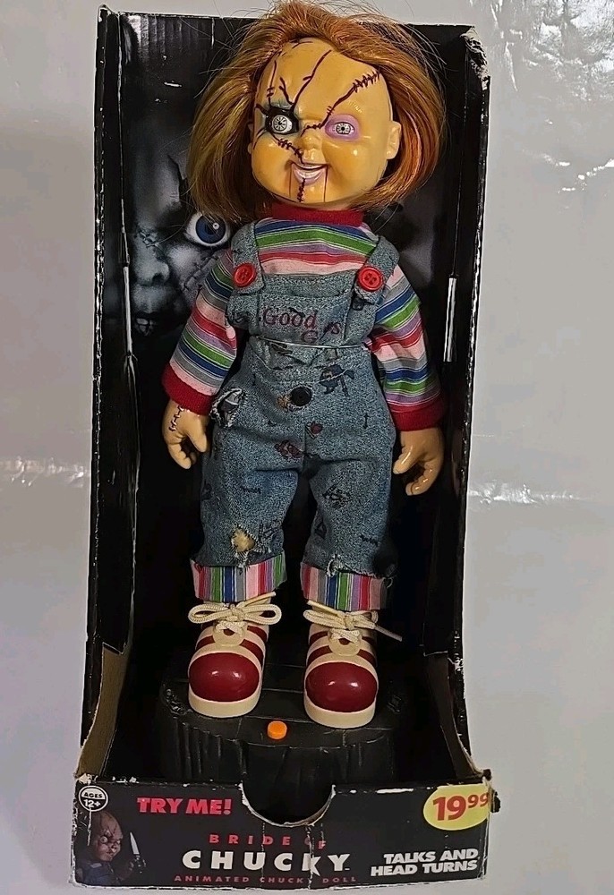 Animated Chucky Doll Bride of Chucky 2007 Gemmy 12″ Action Figure NOP