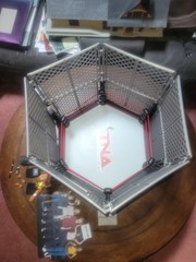 Huge TNA Jakks Six Sided Steel Cage Ring Extremely Rare WWE WWF WCW MATTEL ELITE