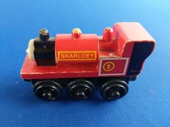 SKARLOEY (1996) First Edition! No name on Bottom / Thomas Wooden Train