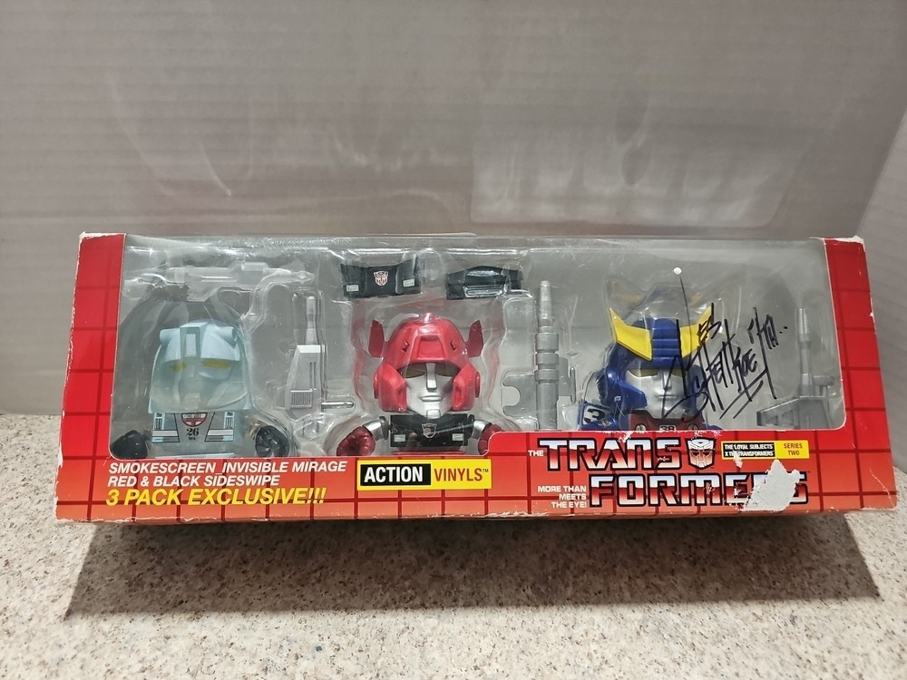 Loyal Subjects Action Vinyls Signed Transformers Smokescreen Mirage Sideswipe