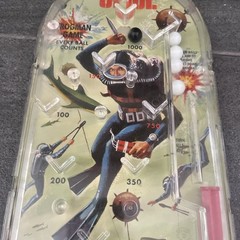 Vintage 1960s GI Joe Frogman Tabletop Handheld Pinball