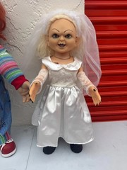 Bride of Chucky 24 in Life Size Doll Set Chucky & Tiffany Prop Spirit Halloween