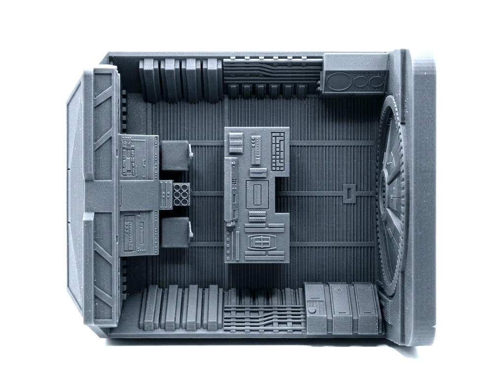 Sci Fi Control Booth Diorama Backdrop 1:12 1:18 32mm 3D Printed Display Base