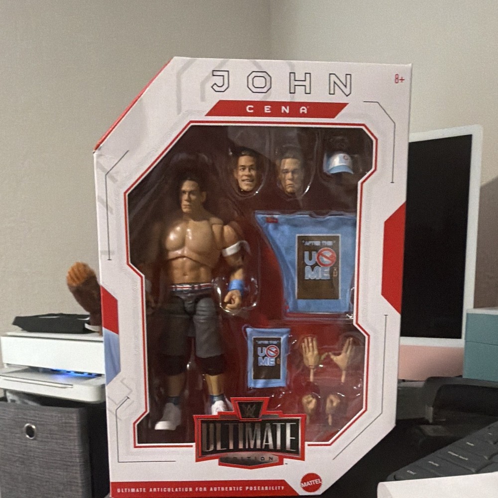 Mattel WWE Ultimate Edition John Cena Action Figure w/ Alternate Head, Hands
