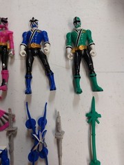 Power Rangers Samurai action figures lot Of 8 Weapons Blue Red Green R38