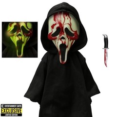 Mezco Living Dead Doll: Scream Bloody Glow-in-The-Dark Ghostface, 10″