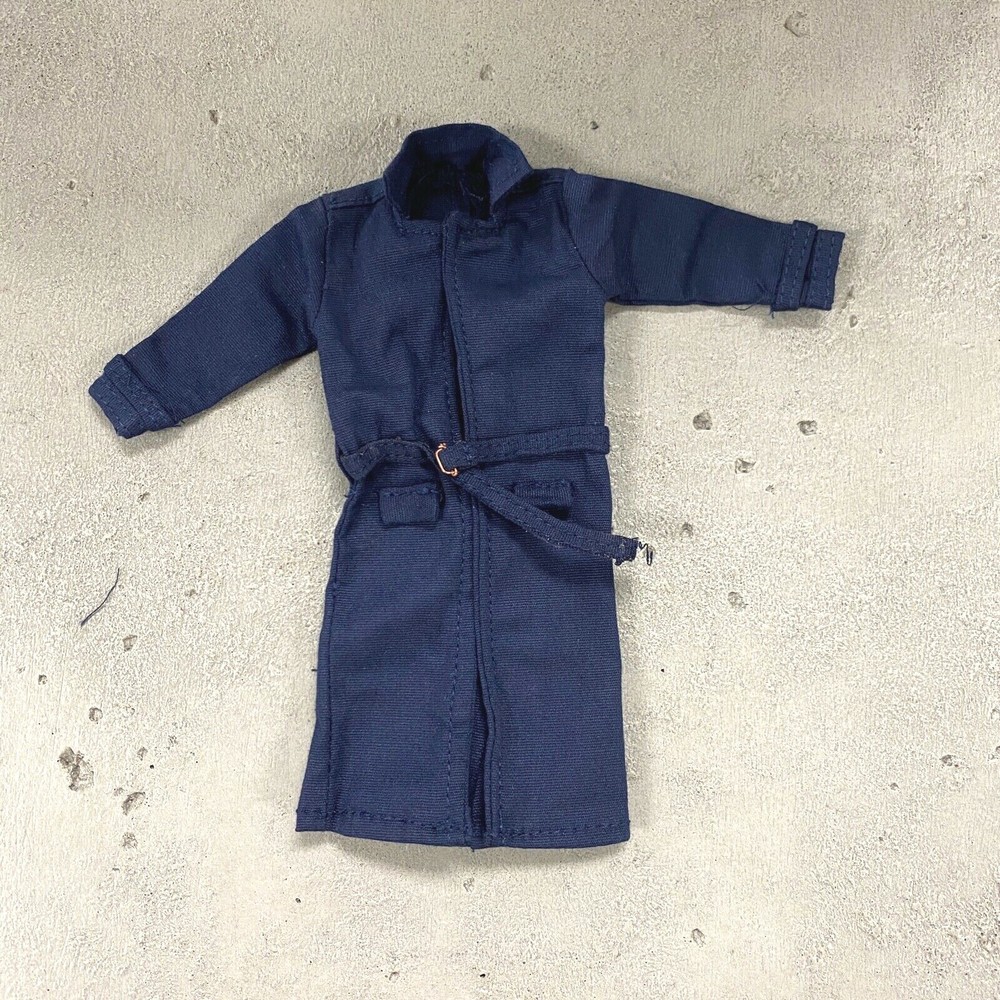 PB-LTC-NVB: 1/12 Navy Blue Wired Trench Coat for 6″ action figure (No Figure)
