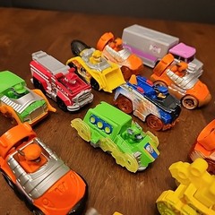 PAW PATROL Car Lot Mixed Die Cast & Plastic Skye Marshall Chase Rocky+