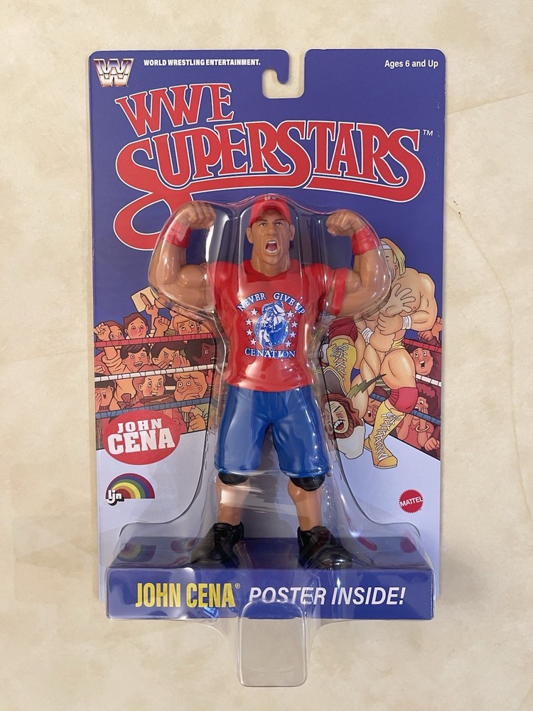 WWE LJN MATTEL SUPERSTARS JOHN CENA 8″ RETRO FIGURE – NEW! – Dark Navy Chase!