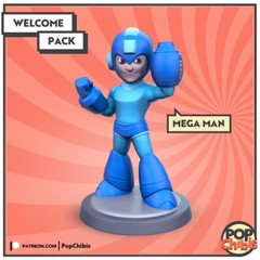 MegaMan | POP | CHIBI | 60mm base | 1:20 | 3D print | Model Kit