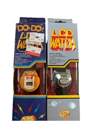 Vtg! Transformer Watch 1980s LCD Robot Transforming Toy Do Do Lot Of 2! RARE!
