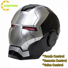 AUTOKING Iron Man Helmet MK5 1:1Wearable Voice Control Cosplay Mask Matte Silver