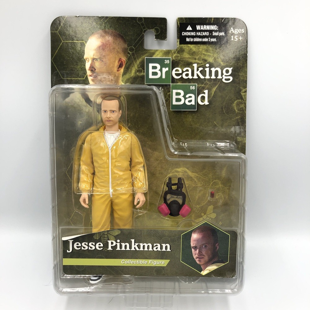 Mezco Toyz Breaking Bad Jesse Pinkman Yellow Hazmat Action Figure New Sealed