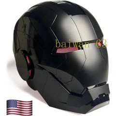 US STOCK Iron Man 1:1 Matte Black MK5 Helmet Deformable Voice Control Wearable