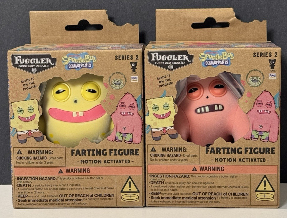 Fuggler Series 2 Spongebob Squarepants & Patrick Sensor-Activated Farting Figure
