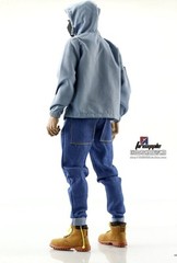 1/6 Casual Jacket Coat Tops Hooded Half Zipper Male Clothes For 12” Figure Body
