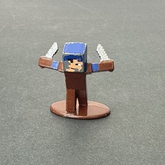 Minecraft Jada Toys Nano Metalfigs Die-Cast Figure Brown Blue No. 32331 1.25 In