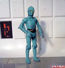 custom Star Wars CYAN BLUE PROTOCOL DROID 3.75 figure tatooine jedha nevarro