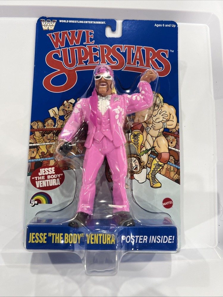 WWE Superstars LJN Jesse Ventura Exclusive Blue Card Retro SERIES 2 In Hand