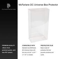 10-Pack Clear Action Figure Protector Cases for 7″ DC Multiverse Displays