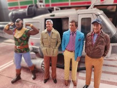 The A-Team (Set of 4 Painted Figures) 1/18 Scale Diorama (Handmade Accessory)